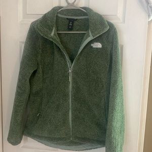 THE NORTH FACE WOMENS OSITO GREEN FLEECE FULL ZIP JACKET like new
